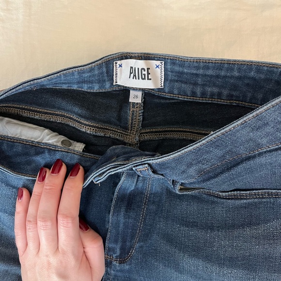 PAIGE Hoxton Dark Wash Denim Ankle Jeans - Picture 6 of 8
